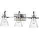 Layton 3 Light 24 inch Brushed Nickel Vanity Light Wall Light